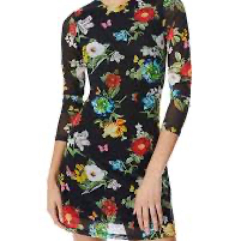 Alice and Olivia NWT Mesh Floral Dress